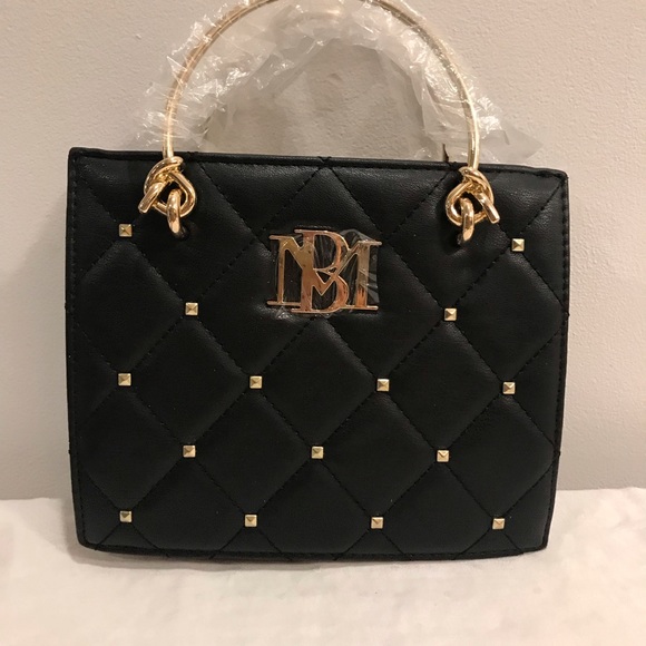 Badgley Mishka Studio black vegan leather mini quilted handle bag. NWT. - Picture 6 of 11